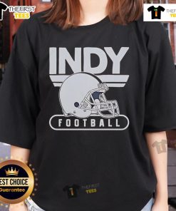 Official INDY Football 25 Helmet Ladies Tee featuring a stylish design for female fans of INDY football.