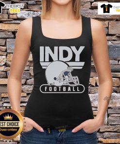 Official INDY Football 25 helmet tank top featuring a stylish design, perfect for fans and sporty summer wear.