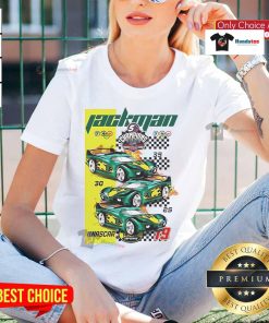 Official Jackson 5 Champions NASCAR Ladies Tee featuring vibrant graphics and a comfortable fit for fans.