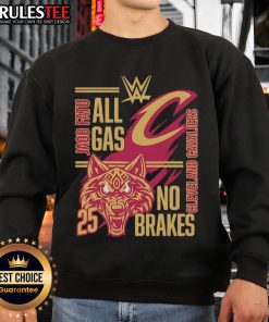 Official Jacob Fatu Cleveland Cavaliers All Gas No Brakes 2025 Sweatshirt featuring vibrant team colors and logo design.