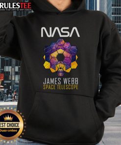 Official James Webb Space Telescope Space Explorer Hoodie featuring a stylish design for space enthusiasts and astronomers.
