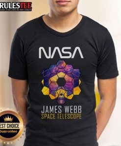 Official James Webb Space Telescope Space Explorer T-Shirt featuring a cosmic design and vibrant colors for astronomy fans.