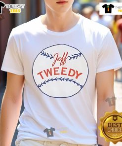 Alt Text: Official Jeff Tweedy Baseball Logo T-Shirt featuring a stylish graphic design for fans of the musician and baseball.