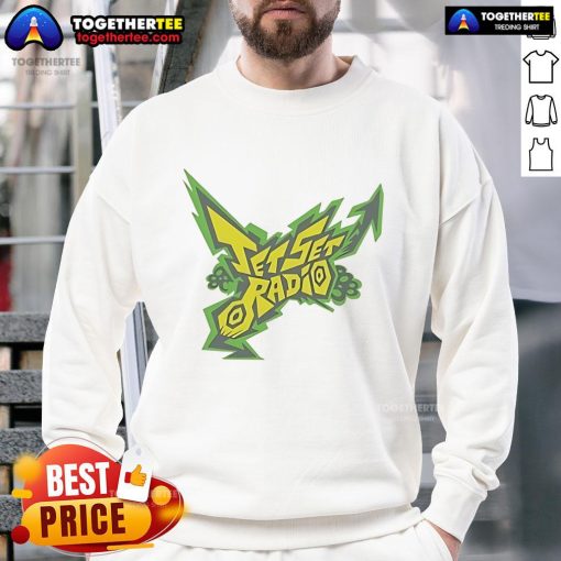 Official Jet Set logo sweatshirt featuring a stylish design, perfect for casual wear and travel enthusiasts.