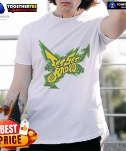 Alt Text: Official Jet Set Logo T-Shirt featuring a stylish design and vibrant colors, perfect for casual wear and travel enthusiasts.