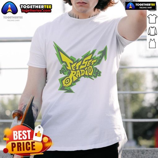Alt Text: Official Jet Set Logo T-Shirt featuring a stylish design and vibrant colors, perfect for casual wear and travel enthusiasts.