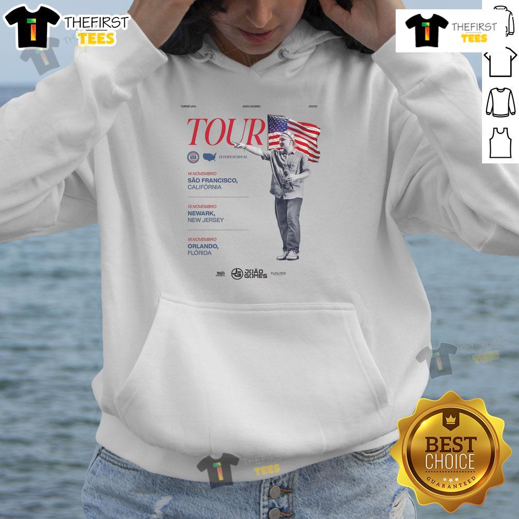 Official João Gomes Tour In The United States 2025 Hoodie Official Joao Gomes Tour in the United States 2025 hoodie featuring vibrant design and stylish fit for fans.