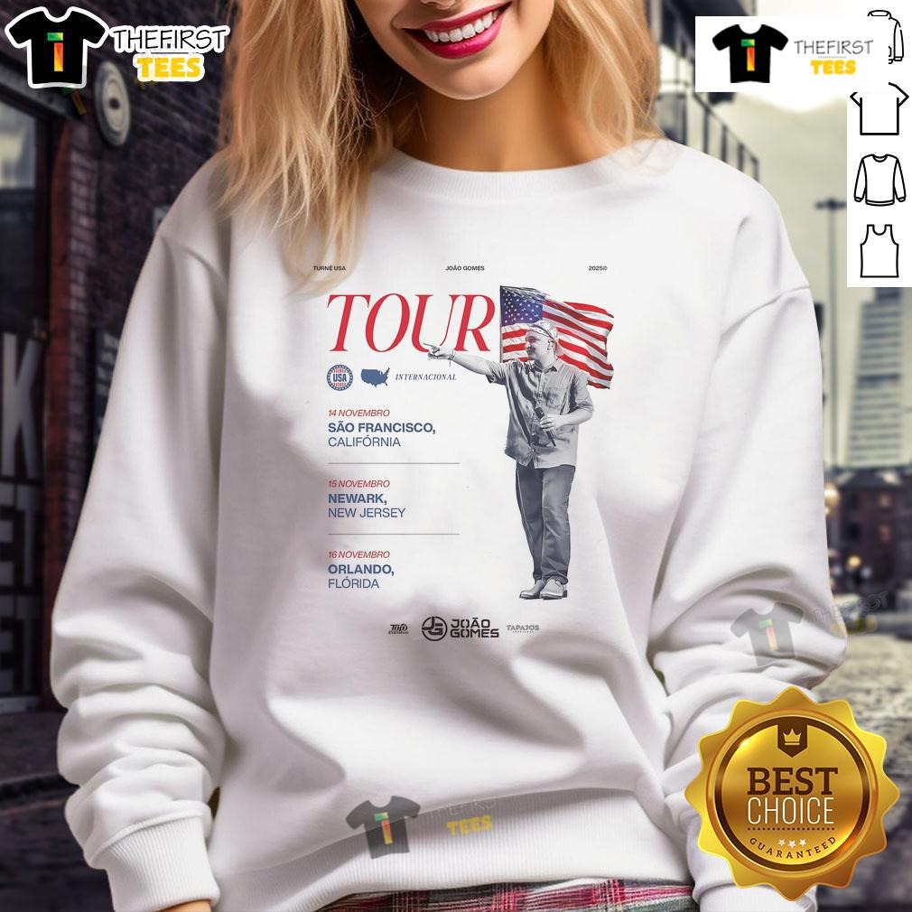 Official João Gomes Tour In The United States 2025 Sweatshirt Official Joao Gomes Tour in the United States 2025 sweatshirt featuring vibrant design and tour details.