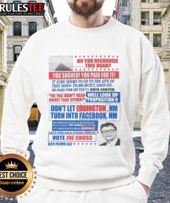 Official Joe Cross Campaign 'Do You Recognize This Road' sweatshirt featuring vibrant design and comfortable fit.