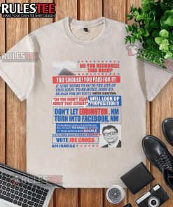 Official Joe Cross Campaign 'Do You Recognize This Road' washed t-shirt displayed on a wooden background.