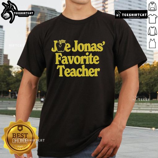 Official Joe Jonas Favorite Teacher T-Shirt featuring a stylish design perfect for fans and educators alike.