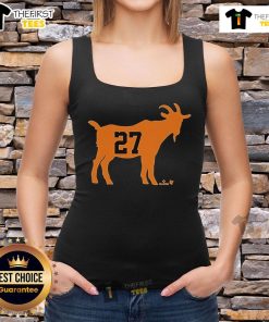 Official Jose Altuve GOAT 27 tank top featuring a bold design, perfect for fans of the Houston Astros and baseball enthusiasts.