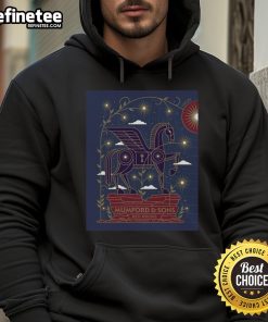 Official July 21, 2025 Mumford and Sons concert poster hoodie featuring design and event details in Morrison, CO.
