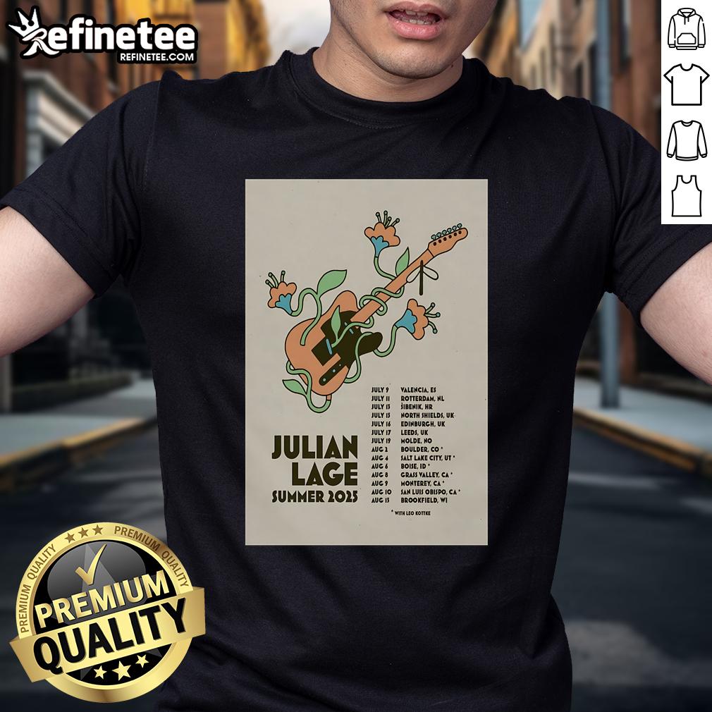 Official Julian Lage Tour Eu & Uk Summer 2025 Poster T Shirt Official Julian Lage Tour EU & UK Summer 2025 Poster T-Shirt featuring vibrant graphics and tour details.
