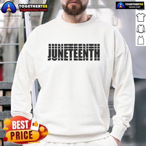 Official Juneteenth Repeated Sweatshirt featuring vibrant colors and a bold design celebrating freedom and heritage.