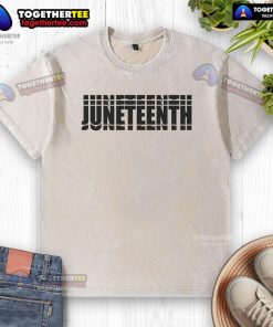 Official Juneteenth Repeated Washed T-Shirt featuring vibrant graphic design celebrating freedom and heritage.
