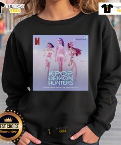Official K-Pop Demon Hunters Photo Sweatshirt featuring vibrant graphics and stylish design for fans of K-Pop culture.