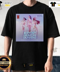 Official K-Pop Demon Hunters Photo T-Shirt featuring vibrant graphics and stylish design for fans of K-Pop culture.