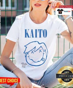 Official Kaito Smile logo on a stylish ladies tee, featuring vibrant colors and a trendy design for fans.