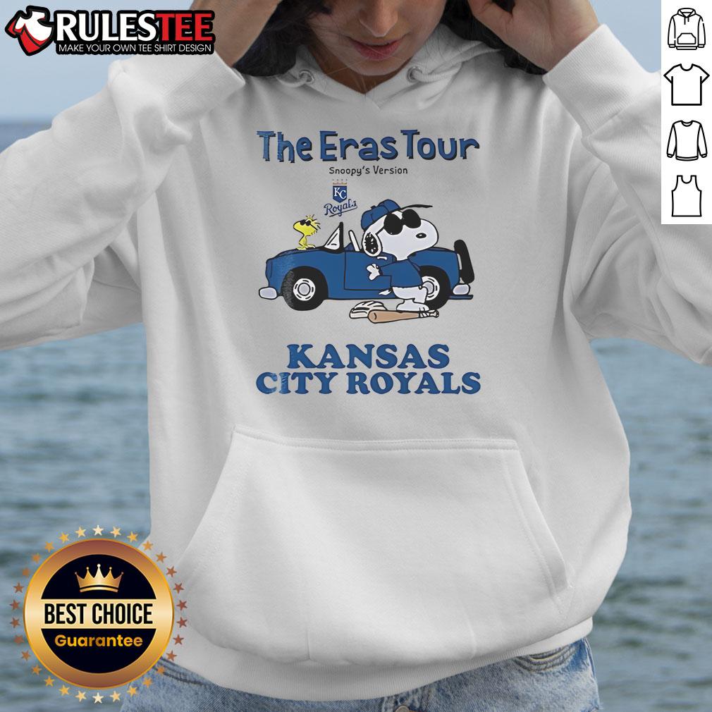 Official Kansas City Royals The Eras Tour Snoopy Hoodie Alt Text: Official Kansas City Royals The Eras Tour Snoopy hoodie featuring vibrant designs and team colors for fans.