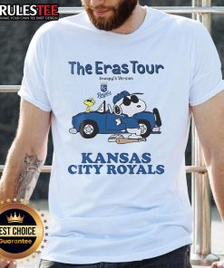 Official Kansas City Royals The Eras Tour Snoopy T-Shirt featuring a vibrant design celebrating the team's history.