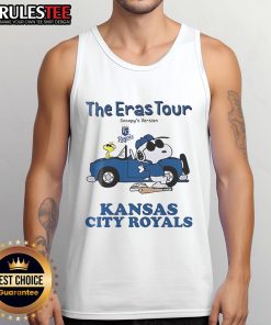 Official Kansas City Royals The Eras Tour Snoopy tank top featuring vibrant graphics and a stylish design for fans.
