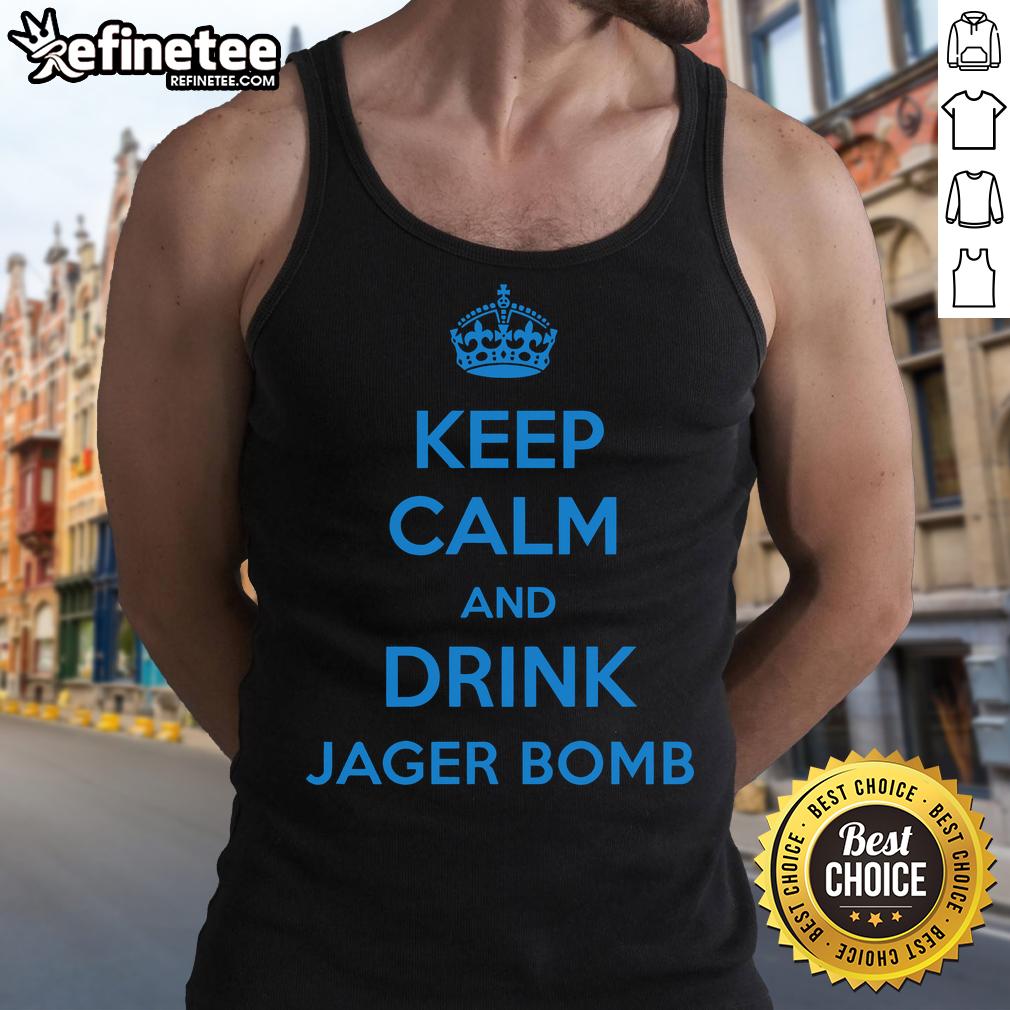 Official Keep Calm And Jager Bomb Tank Top Official Keep Calm and Jager Bomb Tank Top featuring bold text and a stylish design for party enthusiasts.