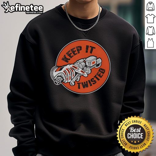 Official Keep It Twisted Logo Sweatshirt featuring a stylish design and vibrant colors, perfect for casual wear.