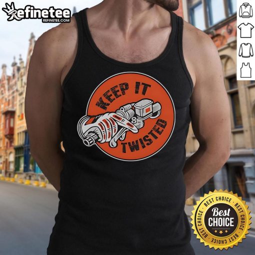 Official Keep It Twisted logo tank top featuring a stylish design perfect for casual wear and summer fashion.
