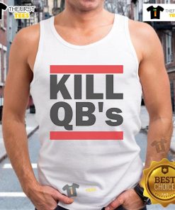 Official Kill QBs tank top featuring bold graphics, perfect for football fans and summer workouts.