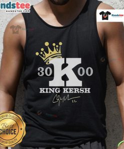 Official King Kershaw 3000 Tank Top in black, showcasing a stylish design perfect for summer fashion and active wear.