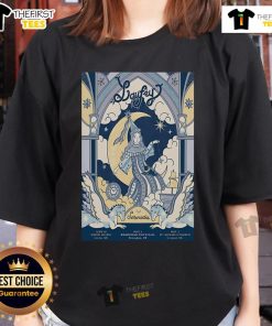 Official Laufey July 3, 2025 St. Michaels Church Liverpool UK poster for ladies tee featuring vibrant concert graphics.