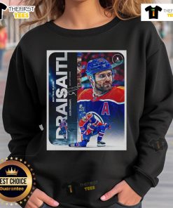 Alt Text: Leon Draisaitl in Edmonton Oilers sweatshirt celebrating 2025 ESPY Best NHL Player award win.