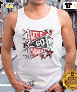 Official Let's Go Cardinal Tank Top featuring a stylish design, perfect for fans supporting their team in comfort.