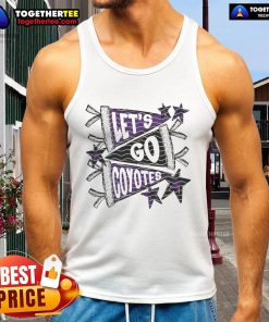 Official Let's Go Coyotes tank top featuring a stylish design perfect for game day and summer wear.