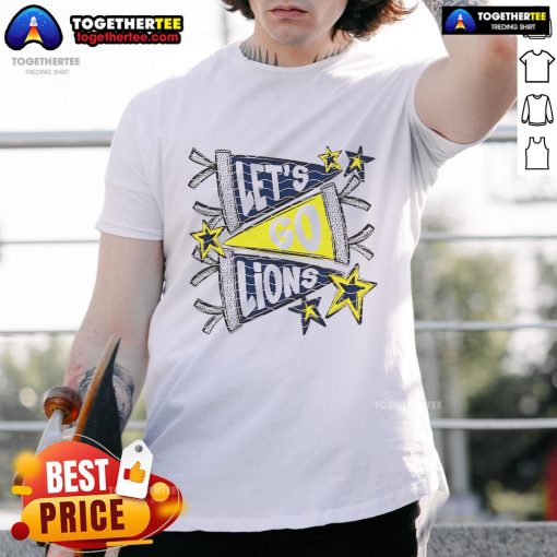 Official Let'S Go Detroit Lions T-Shirt featuring team colors and logo, perfect for fans cheering on the Lions.
