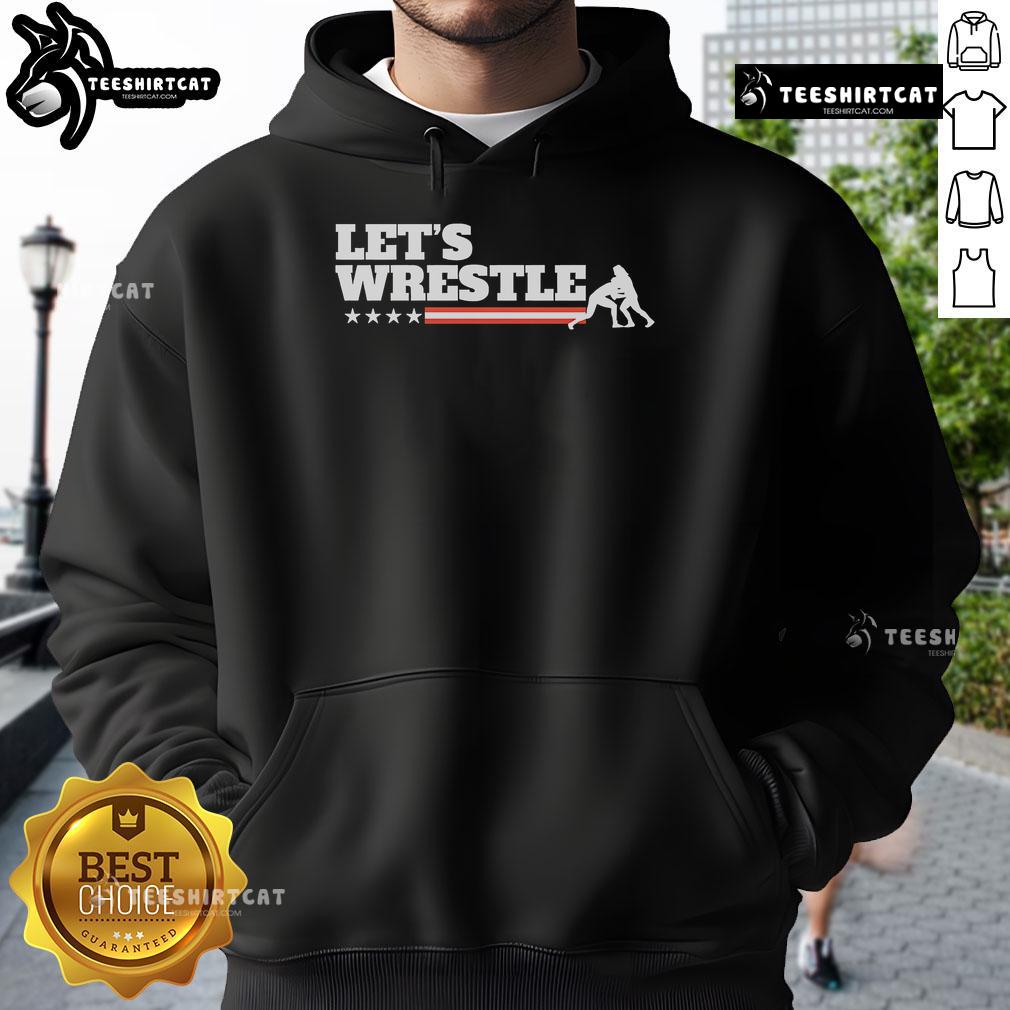 Official Let'S Wrestle Usa Hoodie Official Let's Wrestle USA Hoodie featuring a bold logo and comfortable design, perfect for wrestling fans and athletes.