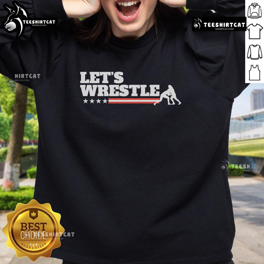 Official Let'S Wrestle Usa Sweatshirt Official Let's Wrestle USA Sweatshirt featuring bold graphics and a comfortable design, perfect for wrestling fans.