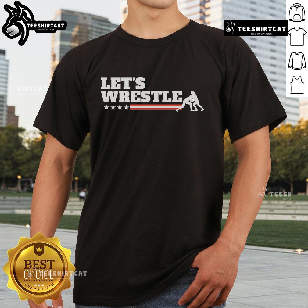 Official Let'S Wrestle Usa T Shirt Official Let's Wrestle USA T-Shirt featuring bold graphics and vibrant colors, perfect for wrestling fans and enthusiasts.