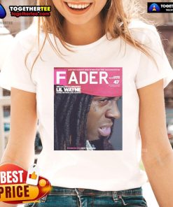 Alt Text: Lil Wayne Fader Galaxy S tee featuring cosmic design for ladies, blending style and music culture in one shirt.