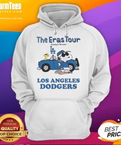 Official Los Angeles Dodgers The Eras Tour Snoopy Hoodie featuring vibrant graphics and cozy design for fans.
