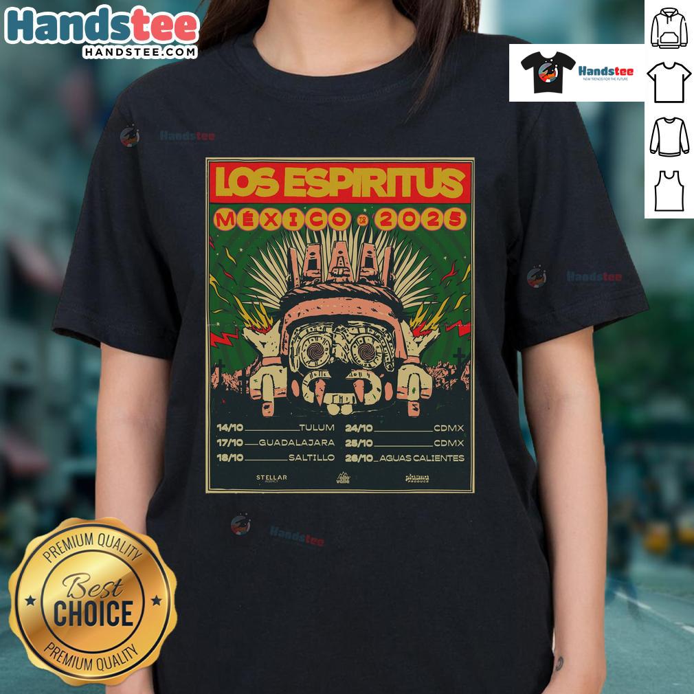 Official Los Espiritus Mexico Tour October 2025 Dates Ladies Tee Official Los Espiritus Mexico Tour October 2025 Dates Ladies Tee featuring vibrant design and tour details.