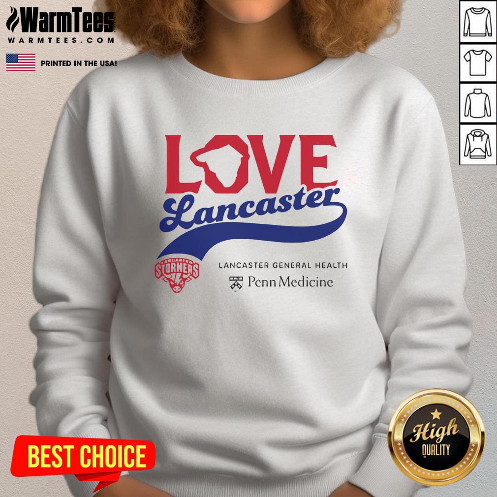 Official Love Lancaster Penn Medicine Sweatshirt Alt Text: Official Love Lancaster Penn Medicine Sweatshirt featuring a stylish design and the Penn Medicine logo.