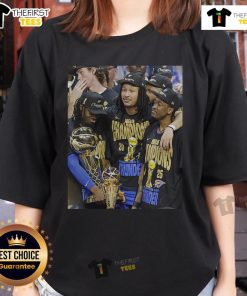 Official Luguentz Dort, Jaylin Williams, and Jalen Williams in Oklahoma City Thunder 2025 NBA Finals Champions Ladies Tee.