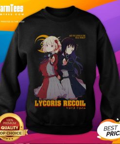 Official LycoReco Lycoris Recoil sweatshirt featuring vibrant graphics and comfortable fit for anime fans.