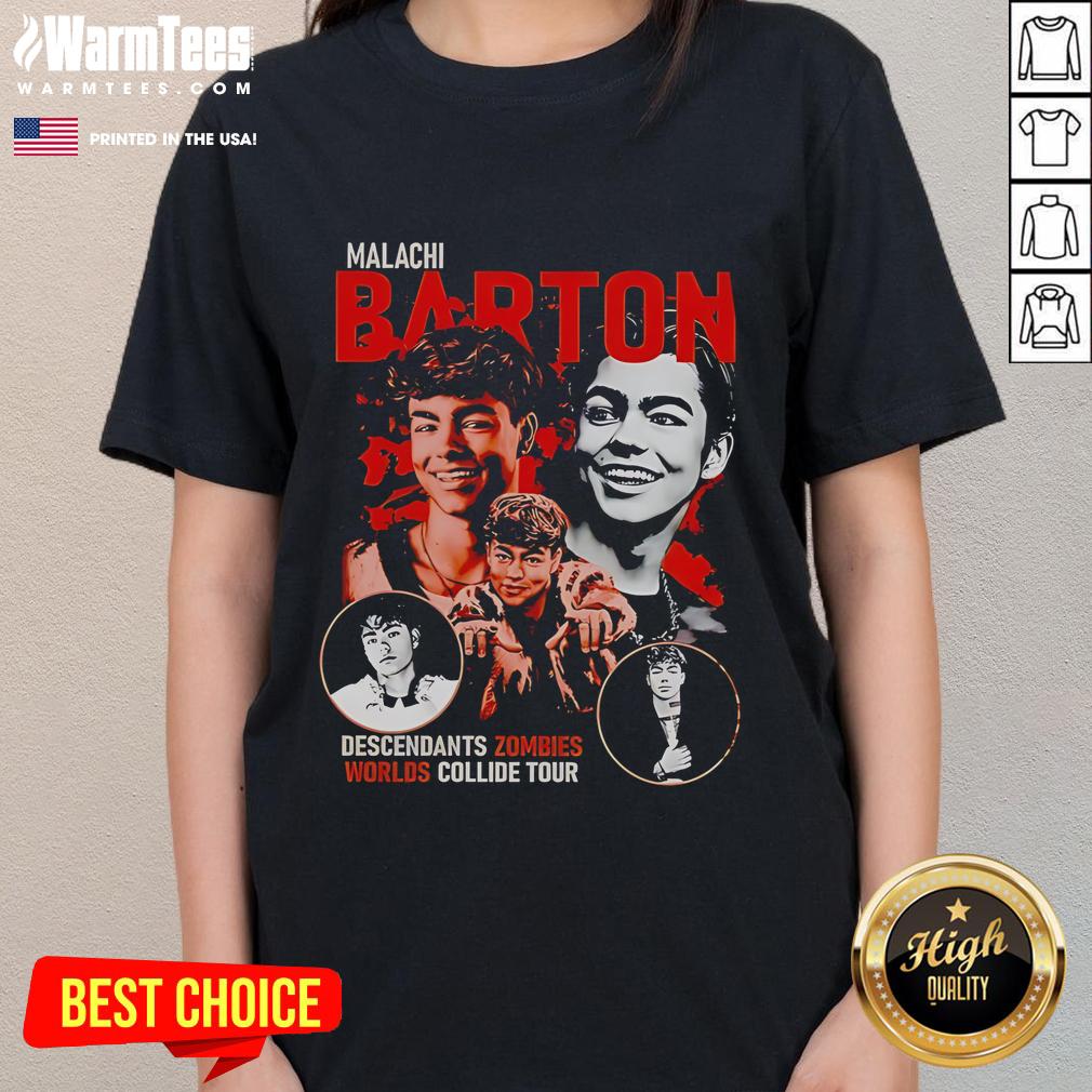 Official Malachi Barton Descendants Zombies Worlds Collide Tour Disney Ladies-Tee Official Malachi Barton Descendants Zombies Worlds Collide Tour Disney ladies tee featuring vibrant graphics and stylish design.