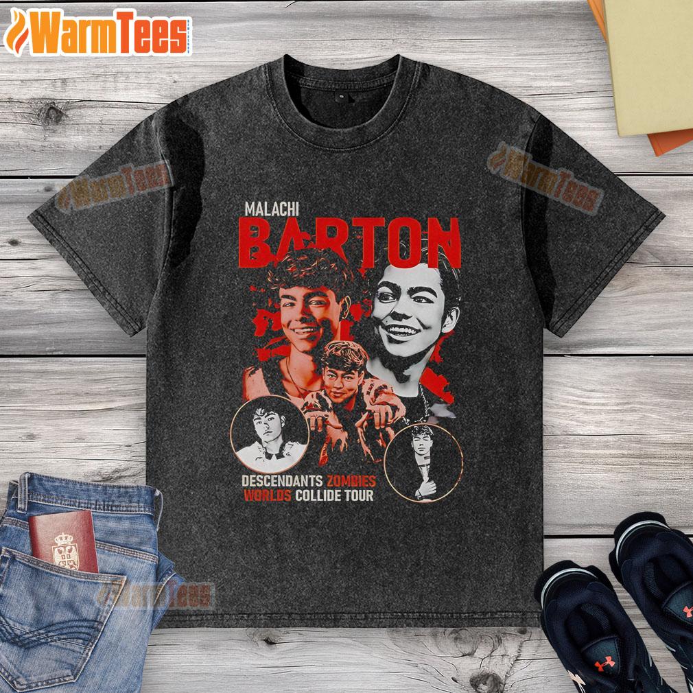 Official Malachi Barton Descendants Zombies Worlds Collide Tour Disney Washed T-Shirt Official Malachi Barton Descendants Zombies Worlds Collide Tour Disney washed t-shirt featuring vibrant graphics and soft fabric.