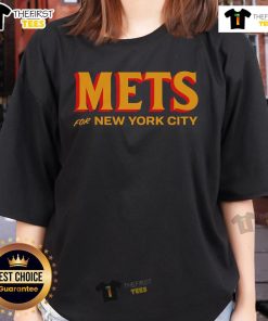 Alt Text: Official Mets for New York City Ladies Tee featuring vibrant team colors and stylish design for female fans.