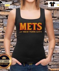 Official Mets for New York City tank top featuring vibrant team colors and logo, perfect for summer baseball fans.