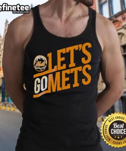 Official Mets logo on a stylish tank top, perfect for fans. Show your team spirit with this Let's Go Mets design!